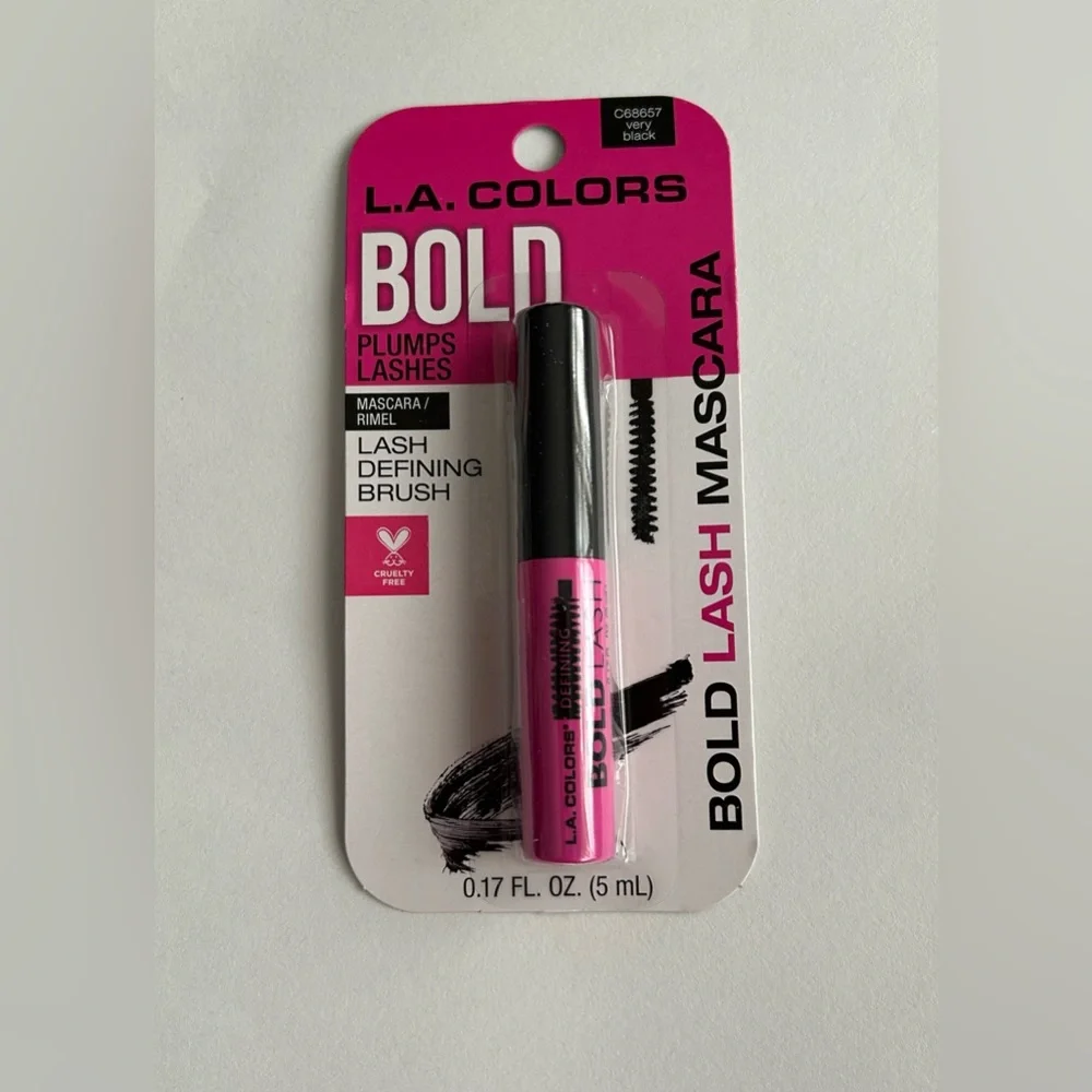 New Two L.A. Colors Mascara Very Black Plumps Lashes 0.17 oz (5 mL) Bold Lash